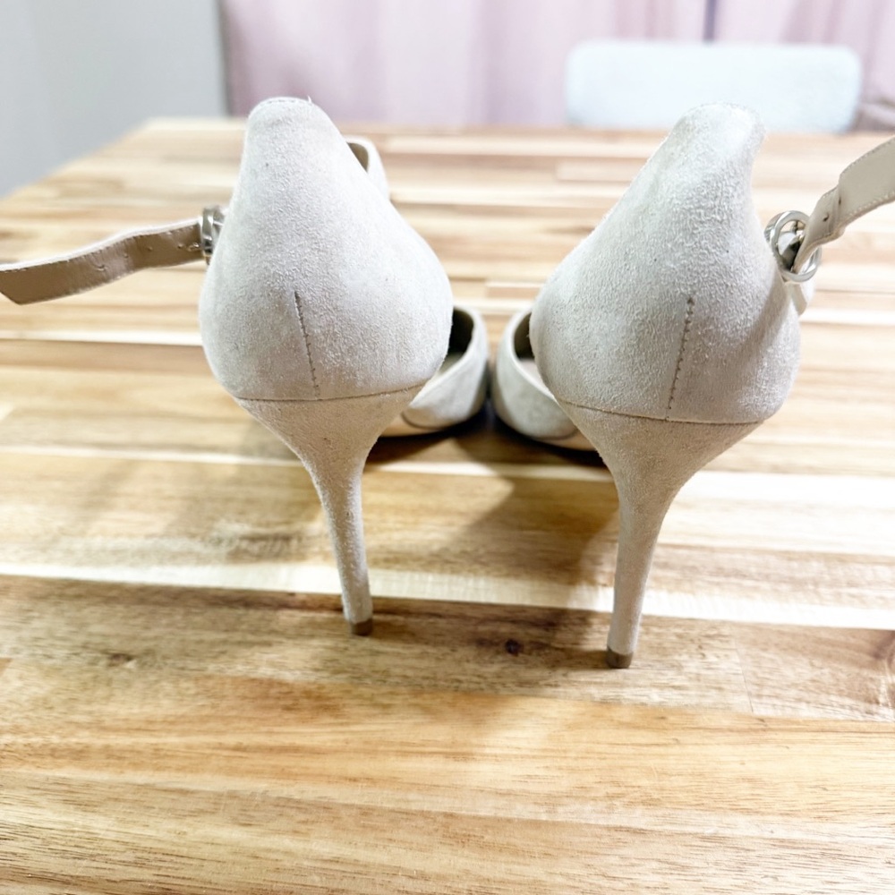 LK Bennett Monet Beige Suede Ankle Strap Heels in Beige Tan size 42/US 11.5 $425 - Picture 12 of 14